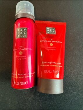 The Ritual of Ayurveda Balancing Body Cream & Foaming Shower Gel - Red